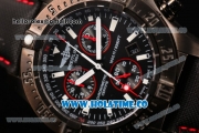 Breitling Avenger Skyland Chrono Swiss Quartz PVD Case with Red/Black Nylon Strap and Black Dial