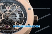 Audemars Piguet Royal Oak Openworked Extra-Thin Asia Automatic Rose Gold Case with Skeleton Dial and Rose Gold Bracelet (AAAF)