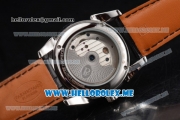 Parmigiani Tonda Tourbillon Asia ST25 Automatic Steel Case with Black Dial and Black Leather Strap Rose Gold Markers