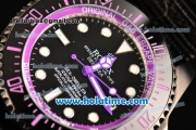 Rolex Sea-Dweller Deepsea Asia 2813 Automatic PVD Case with Black Nylon Strap and Purple Diver Index