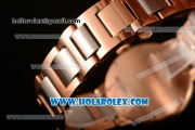 Cartier Rotonde De Miyota Quartz Two Tone Case/Bracelet with Brown Dial