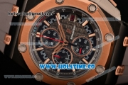 Audemars Piguet Royal Oak Offshore Miyota Quartz PVD Case with Grey/Blue Dial and Rose Gold Bezel - Stick Markers (EF)