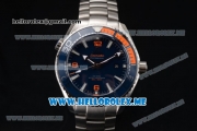 Omega Seamaster Planet Ocean 600M Clone Omega 8900 Automatic Stainless Steel Case/Bracelet with Blue Dial and Arabic Numeral/Stick Markers (BP)