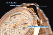 Rolex Masterpiece Swiss ETA 2836 Automatic Full Gold with Diamond Bezel and Diamond Dial