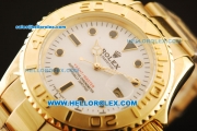 Rolex Yacht-Master Automatic Movement Full Gold with White Dial