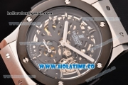 Hublot Classic Fusion Asia 6497 Manual Winding Steel Case with Skeleton Dial Black Bezel and Stick Markers