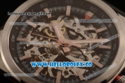 Bell&Ross BR 03-92 AAERO GT Asia Automatic Steel Case with Skeleton Dial Steel Bezel and Black Leather Strap - (AAAF)