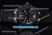 Audemars Piguet Royal Oak Offshore Diver Clone AP Calibre 3120 Automatic PVD Case with Black Dial Black Rubber Strap and Stick Markers (EF)