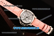 Panerai Luminor Chrono PAM310 Swiss Valjoux 7750-SHG Automatic Steel Case with Pink Leather Strap and White Dial