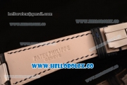 Patek Philippe Nautilus Miyota 9015 Automatic Steel Case Diamond Bezel with Blue Dial and Blue Leather Strap