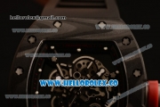 Richard Mille RM 055 Bubba Watson Miyota 9015 Automatic Carbon Fiber Case with Black Dial and Black Rubber Strap