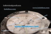 Tag Heuer Aquaracer Swiss Chrono Quartz Steel Case with Silver Stick Markers and White Dial