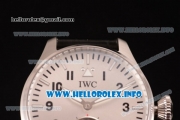 IWC Big Pilot "Markus Buhler" Asia 6497 Manual Winding Steel Case with White Dial Arabic Number Markers and Black Leather Strap (KW)