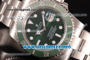 Rolex Submariner Clone Rolex 3135 Automatic Stainless Steel Case/Bracelet with Green Dial and Dot Markers (NOOB)