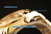 Rolex Datejust Automatic Movement Full Gold with Pink Dial and Roman Numerals-ETA Coating Case