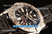 Breitling Avenger II GMT Black Dial With Swiss ETA 2836 Automatic Black Rubber Strap Best Edition A32390111B1S2