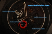 Hublot King Power Chronograph Swiss Valjoux 7750 Automatic Movement PVD Case with Black Bezel and Black Rubber Strap