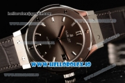 Hublot Classic Fusion Japanese Miyota 9015 Automatic Movement Steel Black Dial and Stick Markers Leather Strap (JF)