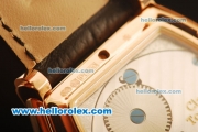 Vacheron Constantin Malte Swiss Tourbillon Manual Winding Rose Gold Case with Black Dial and Black Leather Strap