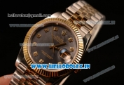 Rolex Datejust 37mm Swiss ETA 2836 Automatic Two Tone with Gold Dial and Roman Diamonds Markers