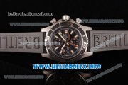 Breitling Superocean Chronograph II Chronograph Swiss Valjoux 7750 Automatic Steel Case with Black Dial Black Rubber Strap and Orange Second Hand