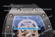 Richard Mille RM052 Miyota 9015 Automatic PVD/Rose Gold Case with Skull Dial and PVD Bezel Black Rubber Strap