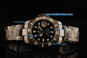 Rolex Submariner Automatic Movement Full Black Ceramic with Black Dial and White Markers