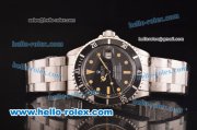 Rolex Submariner Automatic Movement Silver Case with Black Dial and Bezel-Orange Marker