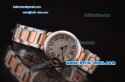 Cartier Ballon Bleu De Swiss ETA Quartz Two Tone Case/Strap with White MOP Dial