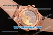 Patek Philippe Nautilus Clone PP Calibre 3120 Automatic Rose Gold Case with Brown Dial Stick Markers and Brown Leather Strap (BP)