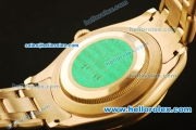 Rolex Datejust Asia 2813 Automatic Full Yellow Gold with Diamond Bezel and Green MOP Dial