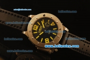 U-Boat Italo Fontana Swiss ETA 6497 Manual Winding Titanium Case with Black Dial and Yellow Markers-1:1 Original