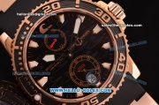 Ulysse Nardin Maxi Marine Diver Asia ST25 Automatic Rose Gold Case with Black Rubber Strap and Black Dial