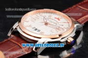 BlancPain L-Evolution Automatic 8 Days Miyota 9015 Automatic Rose Gold Case with White Dial and Rose Gold Bezel (G5)