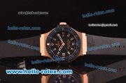 Hublot Big Bang King Swiss Valjoux 7750 Automatic Rose Gold Case with Ceramic Bezel and Black Dial - 1:1 Original