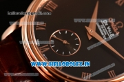 Omega De Ville Co-Axial Swiss ETA 2824 Automatic Rose Gold Case with Black Dial and Roman Numeral Markers