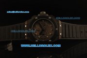Hublot Big Bang Chronograph Miyota Quartz Movement PVD Case with Black Dial and Silvered Stick Markers