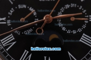 Patek Philippe Grande Chronograph Automatic Movement with Black Dial and Gold Case