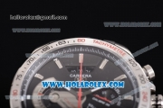 Tag Heuer Grand Carrera Calibre 36 Chrono Miyota Quartz Steel Case with Black Dial and Stick Markers