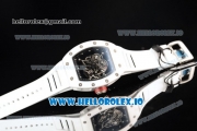 Richard Mille RM 055 Bubba Watson 9015 Automatic Ceramic Case with Black Dial Dots Markers and Rubber Strap