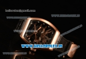 Franck Muller Vanguard Miyota Automatic Copy Tourbillon Rose Gold Case With Skeleton Dial Leather/Rubber Strap