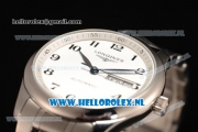 Longines Master 2824 Auto Steel Case with White Dial and Steel Bracelet