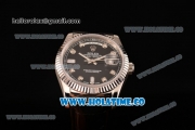 Rolex Day-Date Asia 2813/Swiss ETA 2836/Clone Rolex 3135 Automatic Steel Case with Diamonds Markers and Black Dial (BP)