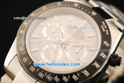 Rolex Daytona Chronograph Swiss Valjoux 7750 Automatic Movement Steel Case with Grey Dial and Black Bezel-Steel Strap