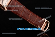 Cartier Tank MC Swiss ETA 2824 Automatic Rose Gold Case with White Dial and Black Roman Numeral Markers