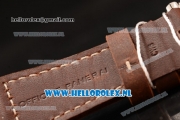 Panerai Radiomir 3 Days Acciaio P.3000 Auto Steel Case with Black Dial and Brown Leather Strap - 1:1 Origianl (ZF)