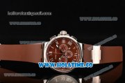Ulysse Nardin Marine Chrono Asia Automatic Steel Case with Roman Numeral Markers and Brown Dial