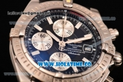 Breitling Chronomat Evolution Swiss Valjoux 7750 Automatic Steel Case with Black Dial and Silver Stick Markers (BP)