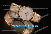 Longines La Grande Classique SWISS QUARTZ Two Tone Case Yellow Gold Bezel with White Dial and Two Tone Bracelet