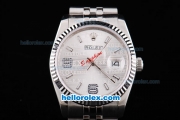 Rolex Datejust Oyster Perpetual with White Rolex Logo Dial